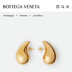 DESIGNER NEW GOLD TEAR DROP EARRINGS NEW! BLOGGERS FAV!